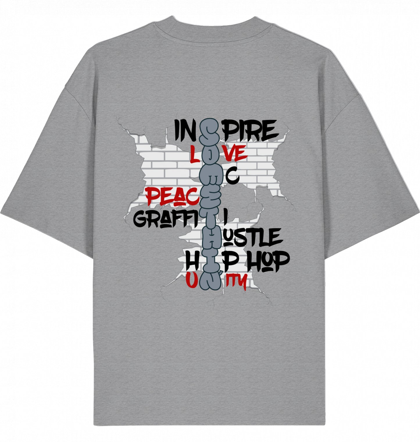 Brickwall Hustle Oversized Graffiti T-Shirt
