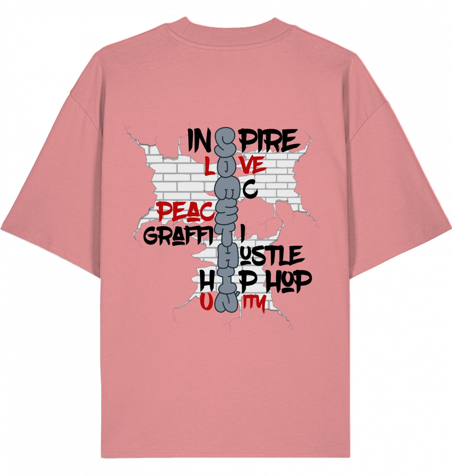 Brickwall Hustle Oversized Graffiti T-Shirt