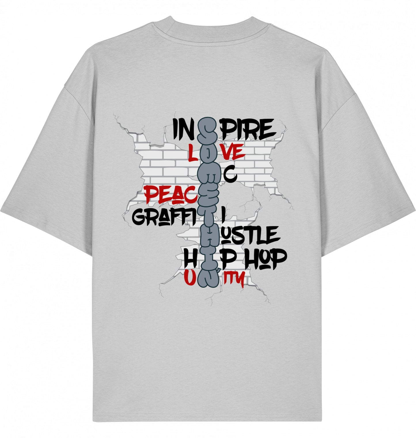 Brickwall Hustle Oversized Graffiti T-Shirt