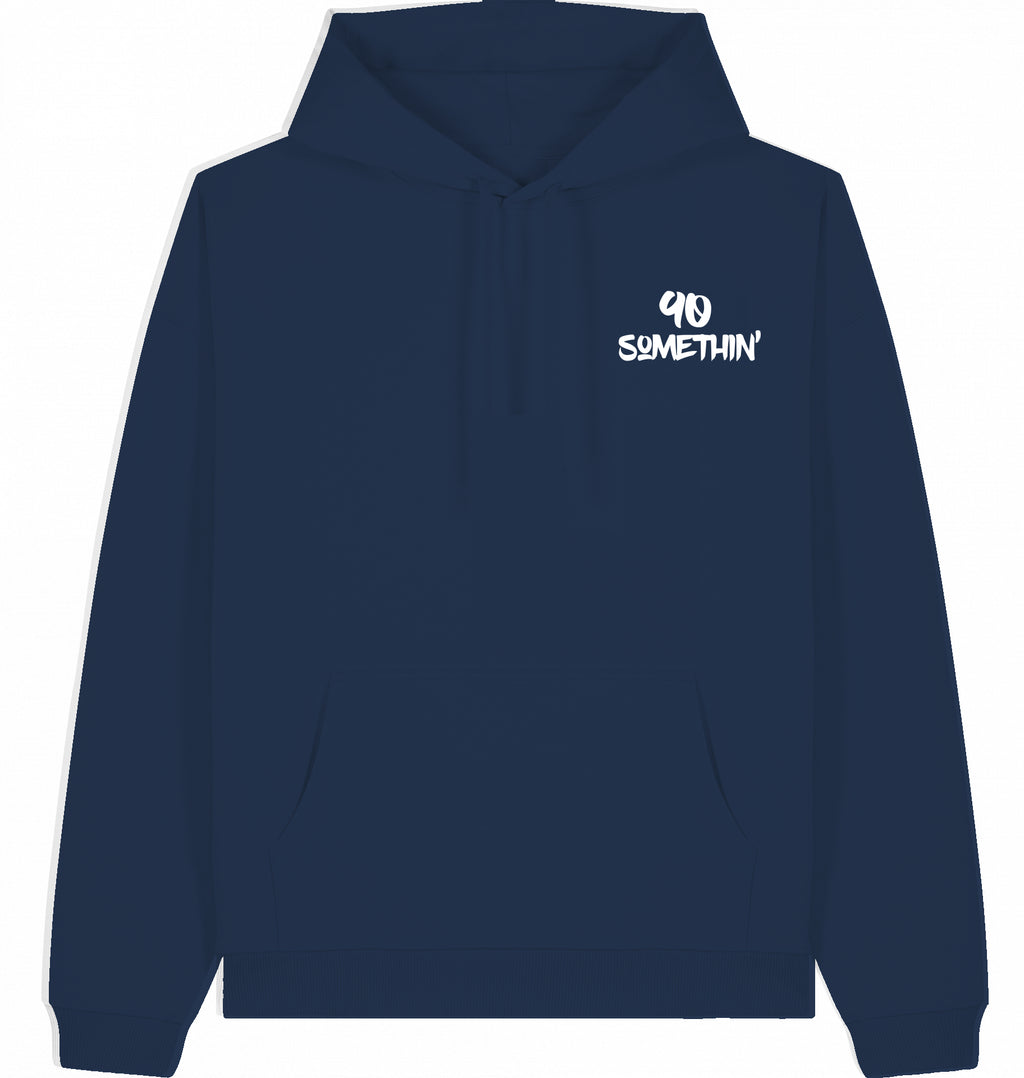 Streetwear Hip Hop Hoodie 90 Essential Navy blue, front