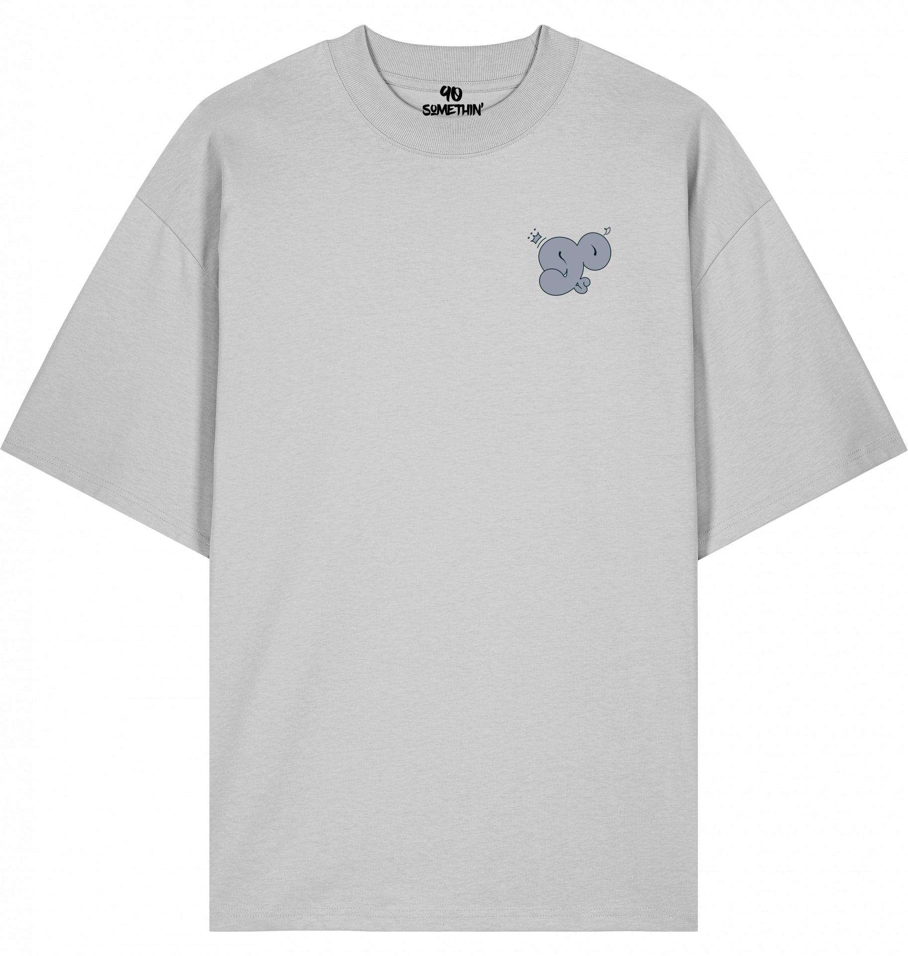 Streetwear Hip Hop Brickwall Hustle Oversized Graffiti Tee Front White