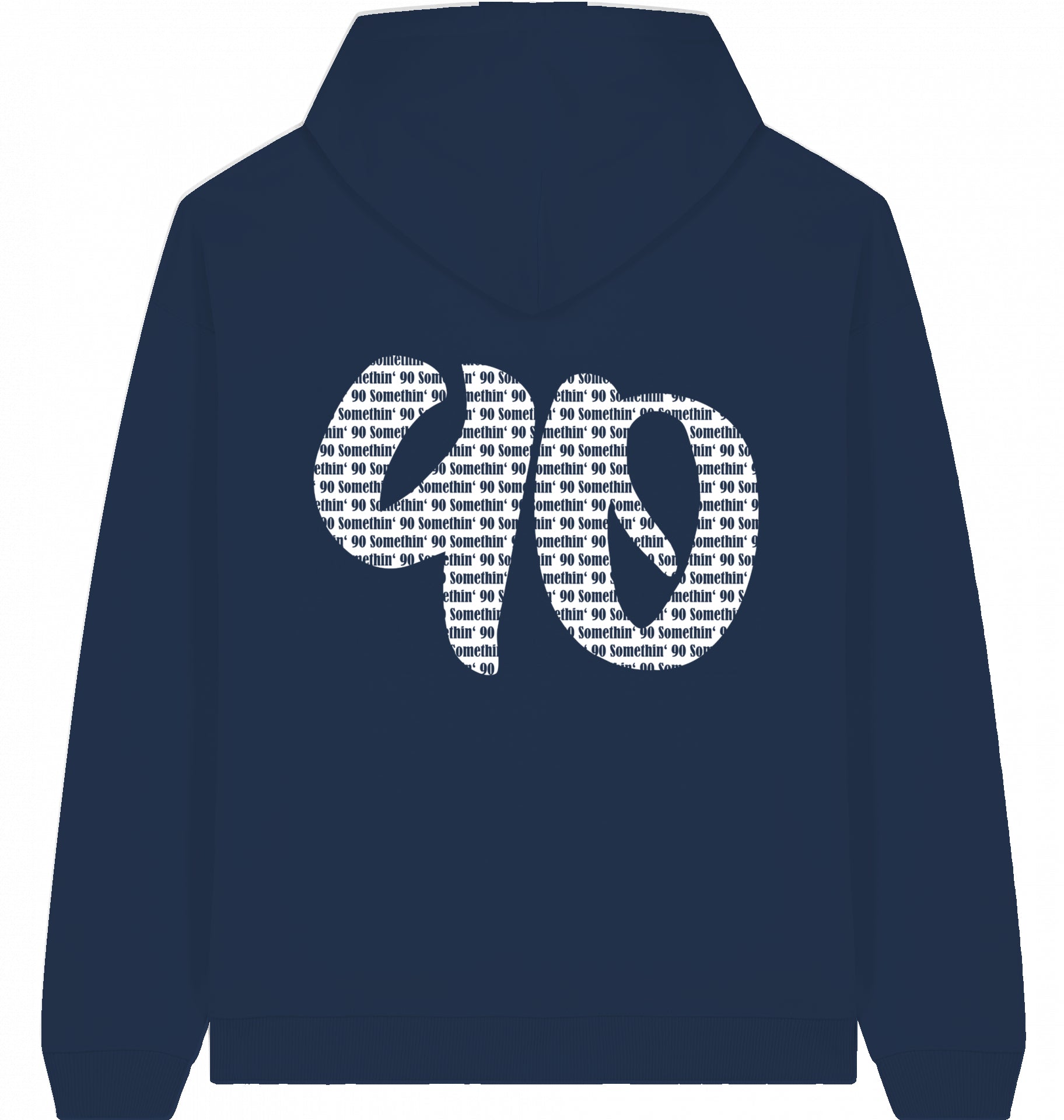 Streetwear Hip Hop Hoodie 90 Essential Navy blue, back