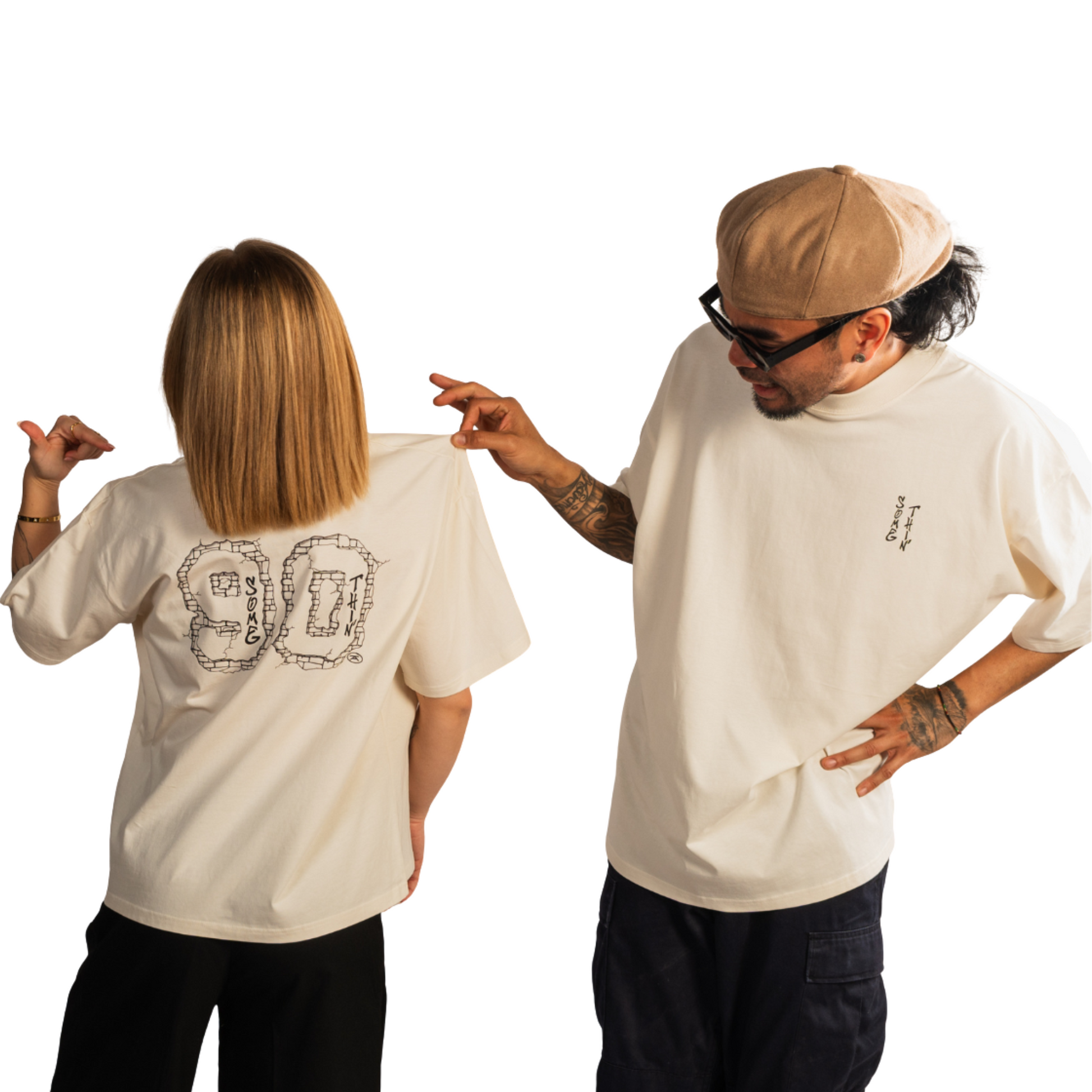 Streetwear Hip Hop T-Shirt Concrete 90 cream back