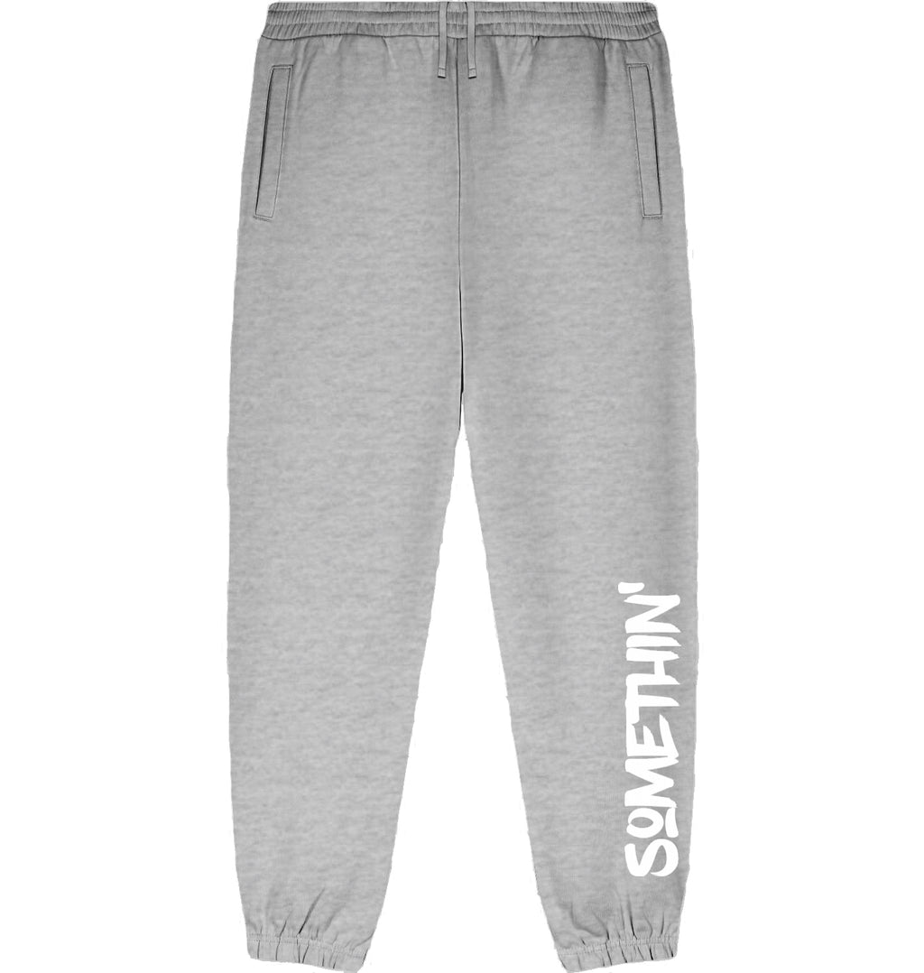Streetwear Hip Hop Somethin Jogginghose grey front