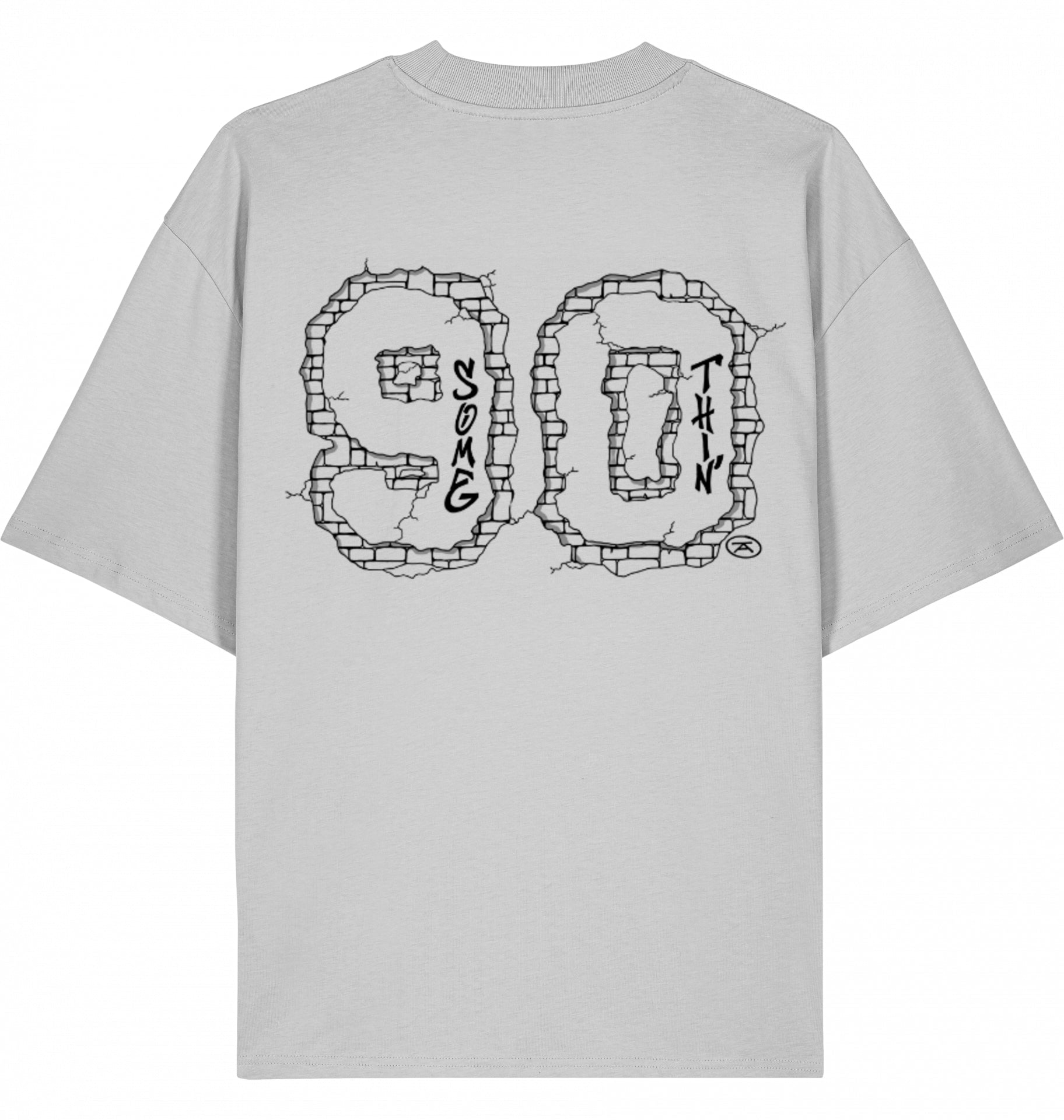 Streetwear Hip-Hop T-Shirt Concrete 90 White Back