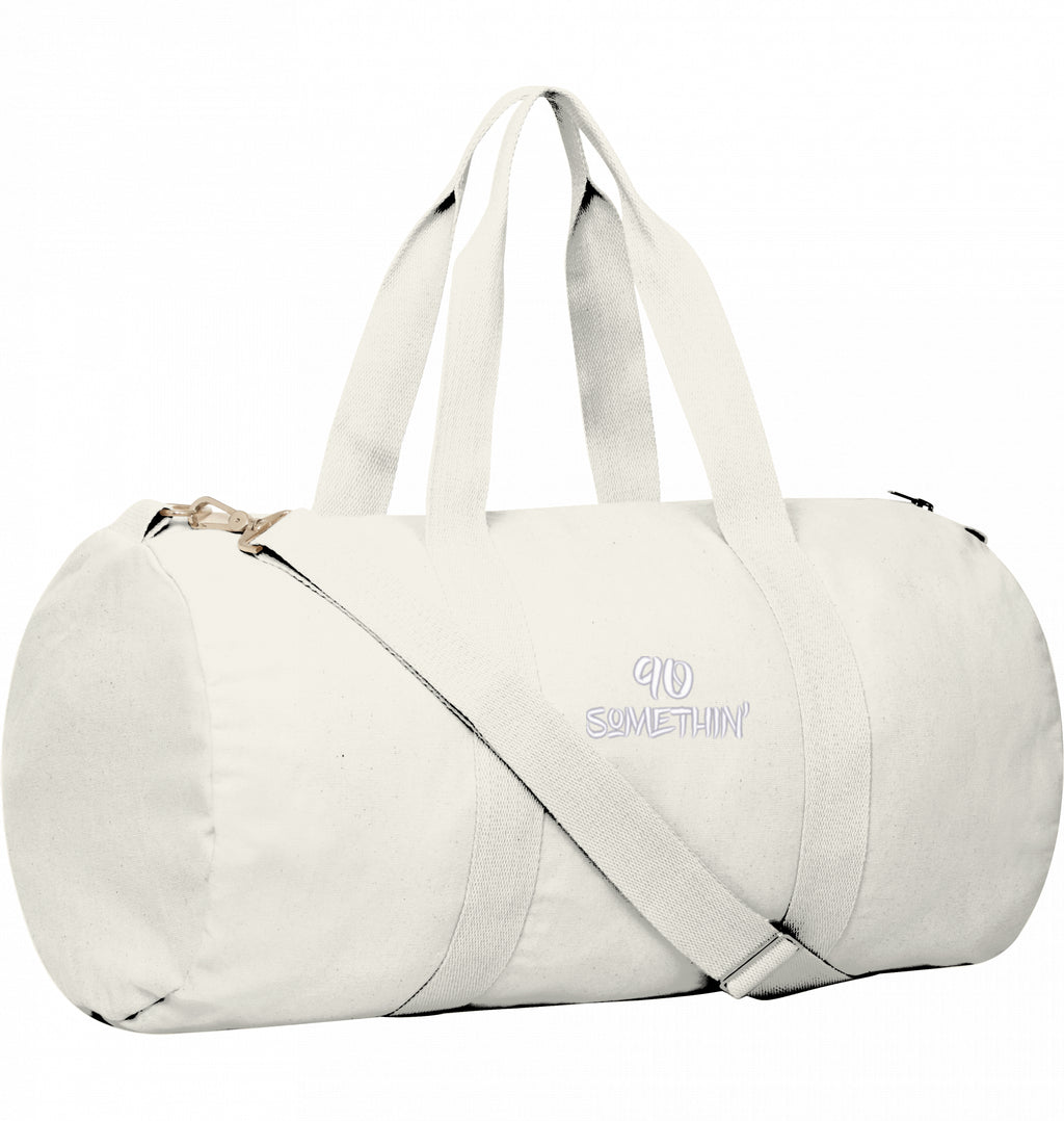 Streetwear Hip Hop 90 Somethin Sport Duffel Bag white