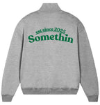  Streetwear Hip-Hop half zib Hoodie 90s Future vibes Grey Back