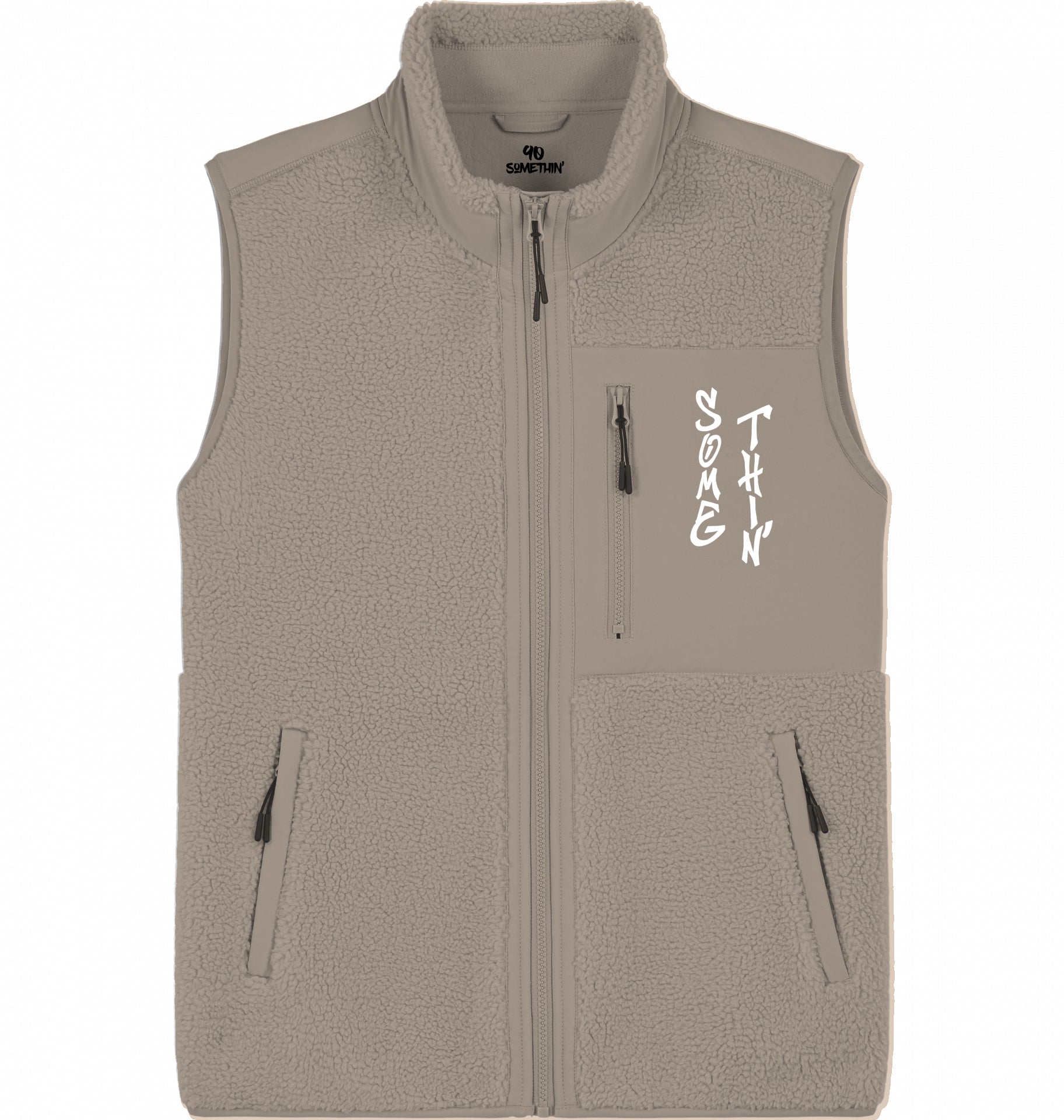 Streetwear Hip Hop 90S THROWBACK SHERPA GILET Beige