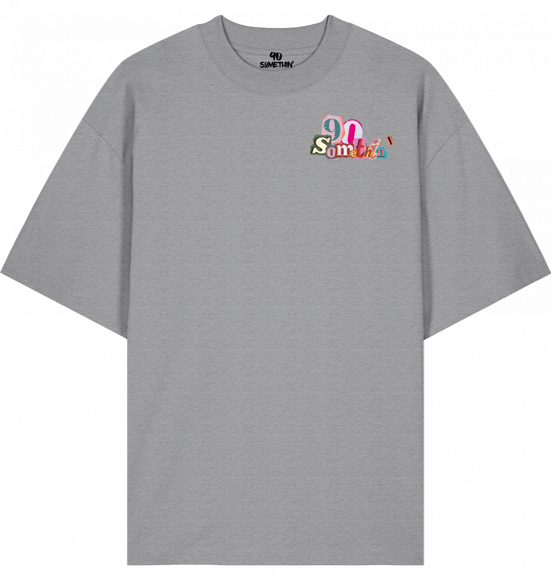  Streetwear Hip-Hop T-Shirt 90s Clock Magazin Grey Front