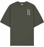 Streetwear Hip-Hop T-Shirt Concrete 90 Navy Blue, Khaki Logo  Font