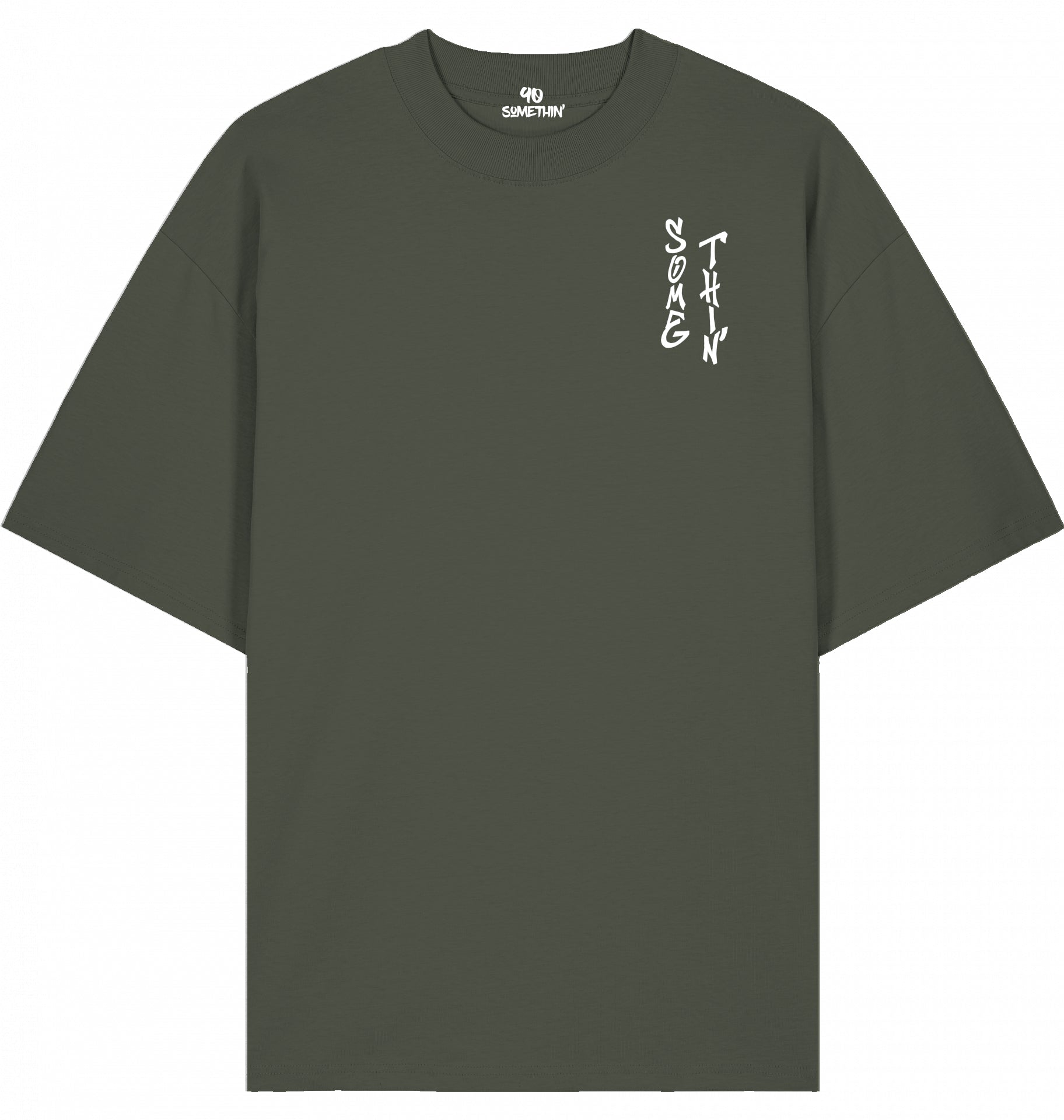 Streetwear Hip-Hop T-Shirt Concrete 90 Navy Blue, Khaki Logo  Font