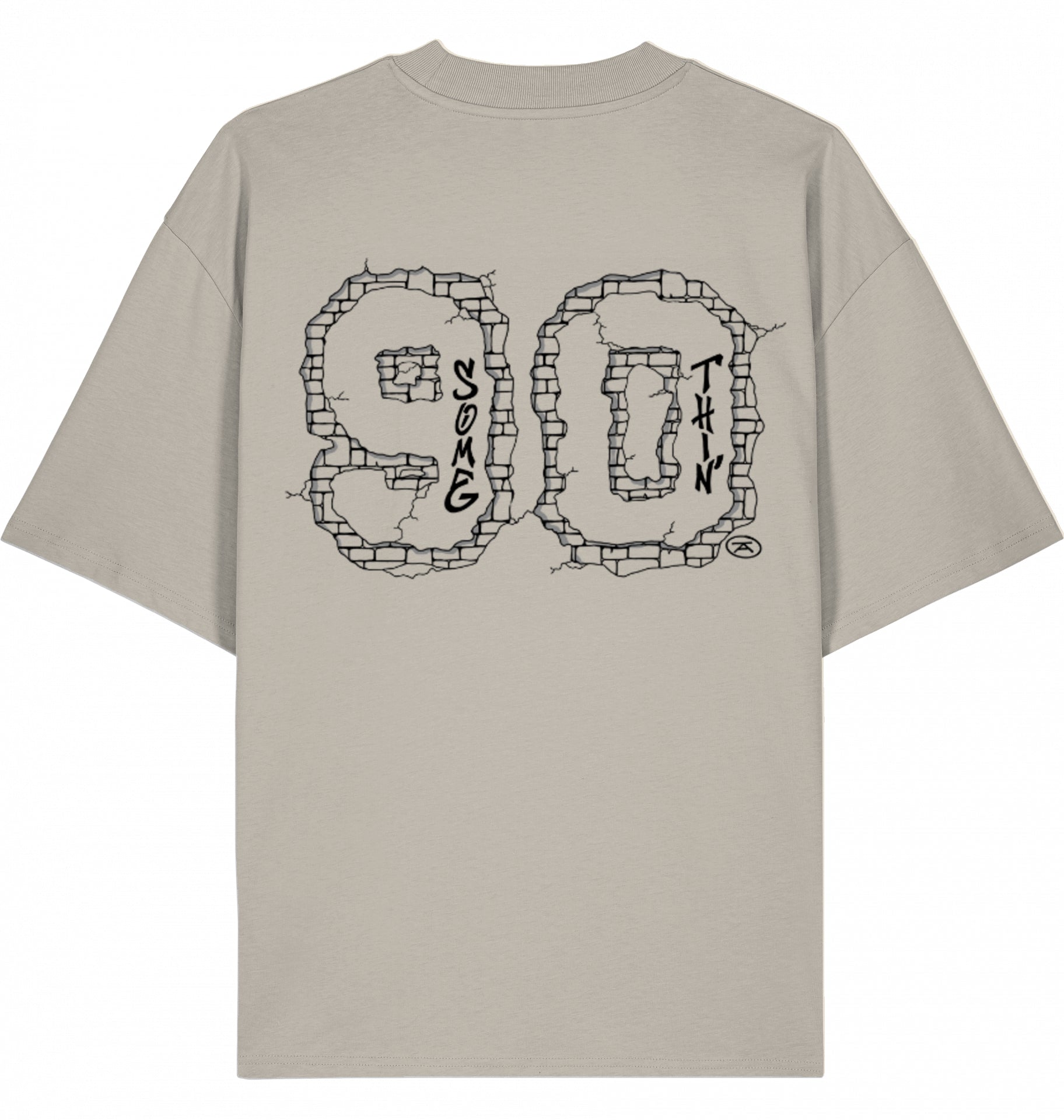 Streetwear Hip-Hop T-Shirt Concrete 90 Cream Back