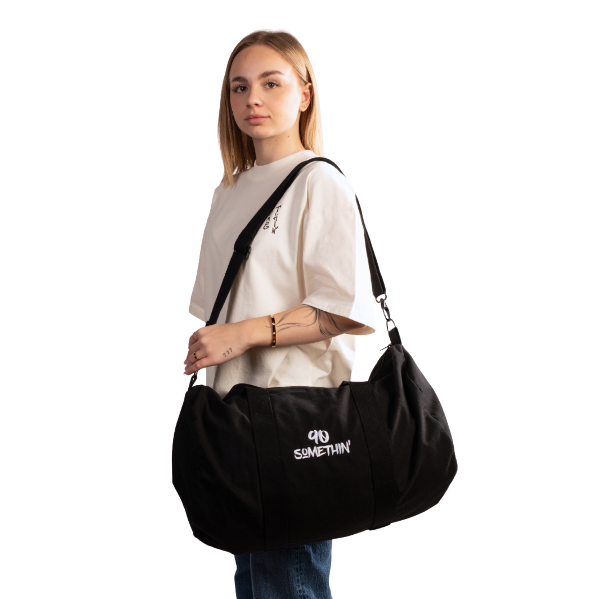 Steetwear Hip Hop 90 Somethin Sport Duffel Bag Front
