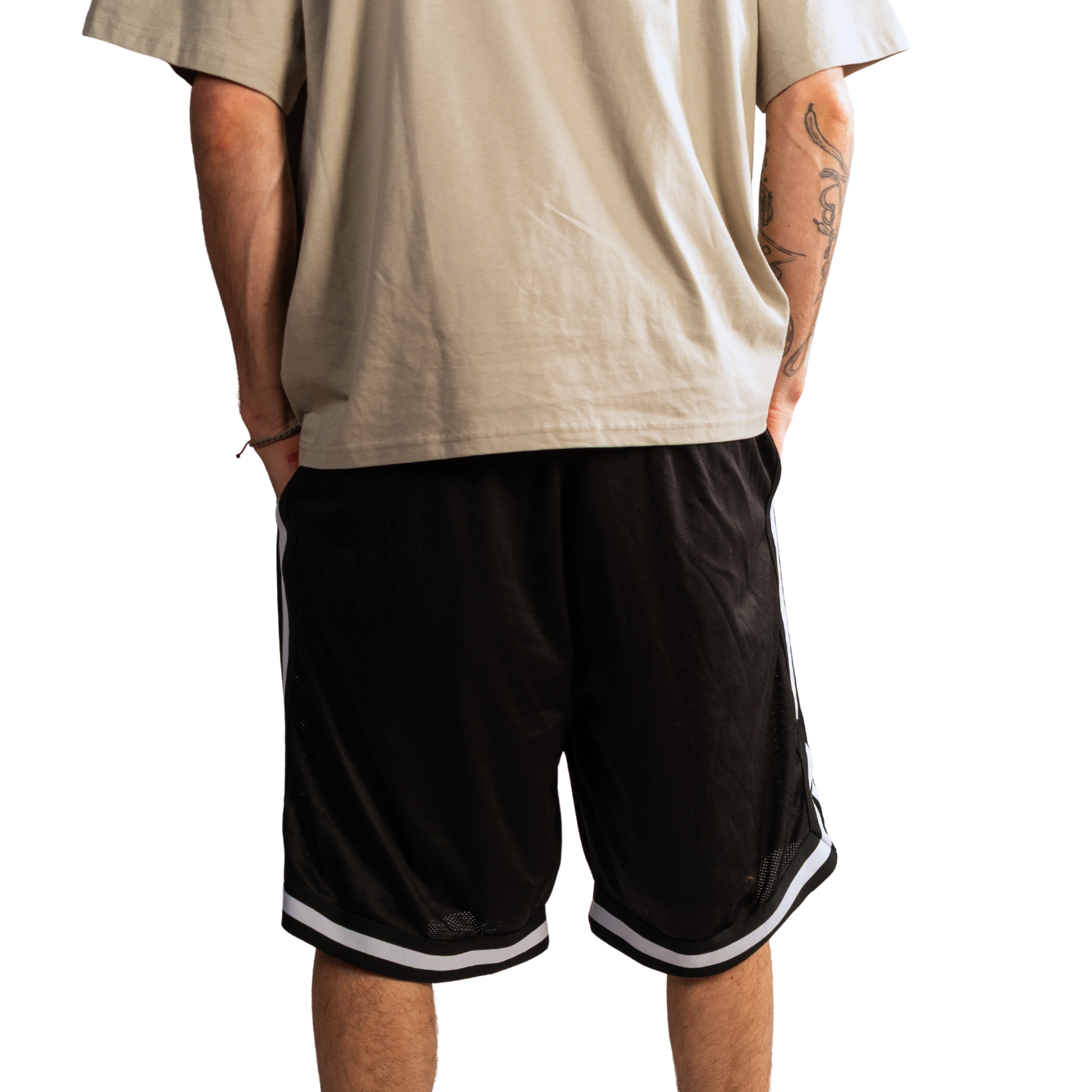 Streetwear Hip Hop 90s Court Mesh Basketball Shorts Back