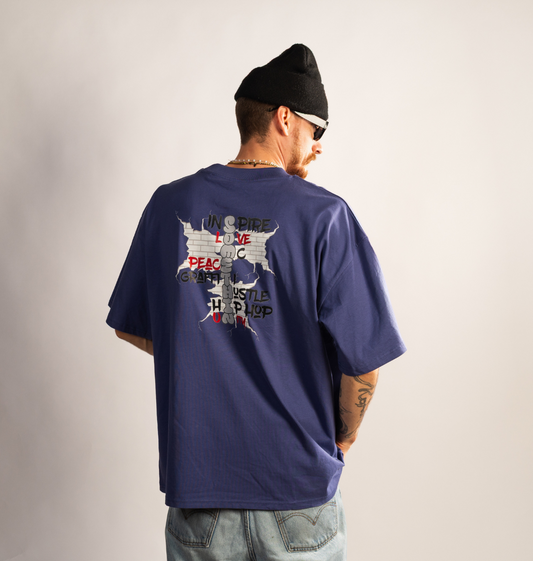 Brickwall Hustle Oversized Graffiti T-Shirt